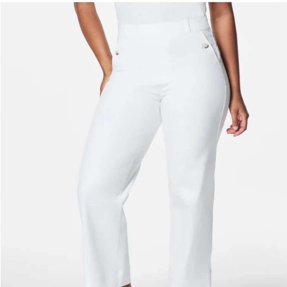 Spanx stretch twill cropped pants size L